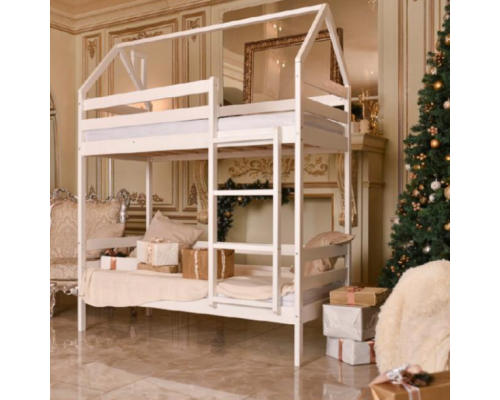 Детская 2-х ярусная кровать-домик ''Азалия'' массив